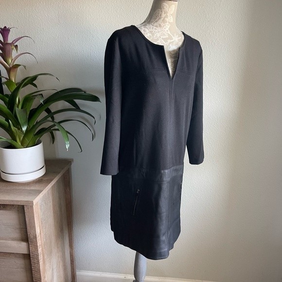 Comptoir Des Cotonniers Leather Block Dress - Picture 2 of 14